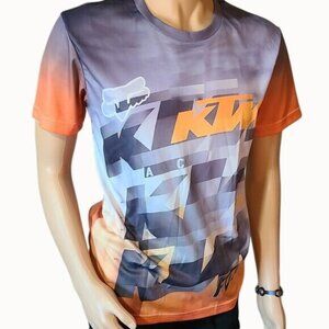 KTM Gradient Orange & Purple Graphic Short-Sleeve T-Shirt Lightweight Medium